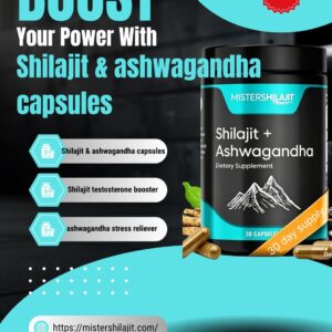 MisterShilajit Shilajit + Ashwagandha Capsules (30 Day Supply)